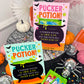 Pucker Potion Fun Dip Candy Halloween Trick or Treat Cards for Kids