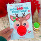 Play Dough Rudolph Printable Christmas Treat Cards for Kids