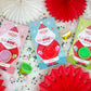 Play Dough Santa Claus Printable Christmas Treat Cards for Kids