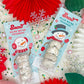 Snowman Powdered Donut Printable Christmas Treat Cards