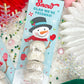 Snowman Powdered Donut Printable Christmas Treat Cards