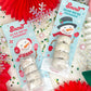 Snowman Powdered Donut Printable Christmas Treat Cards