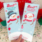Snowman Powdered Donut Printable Christmas Treat Cards
