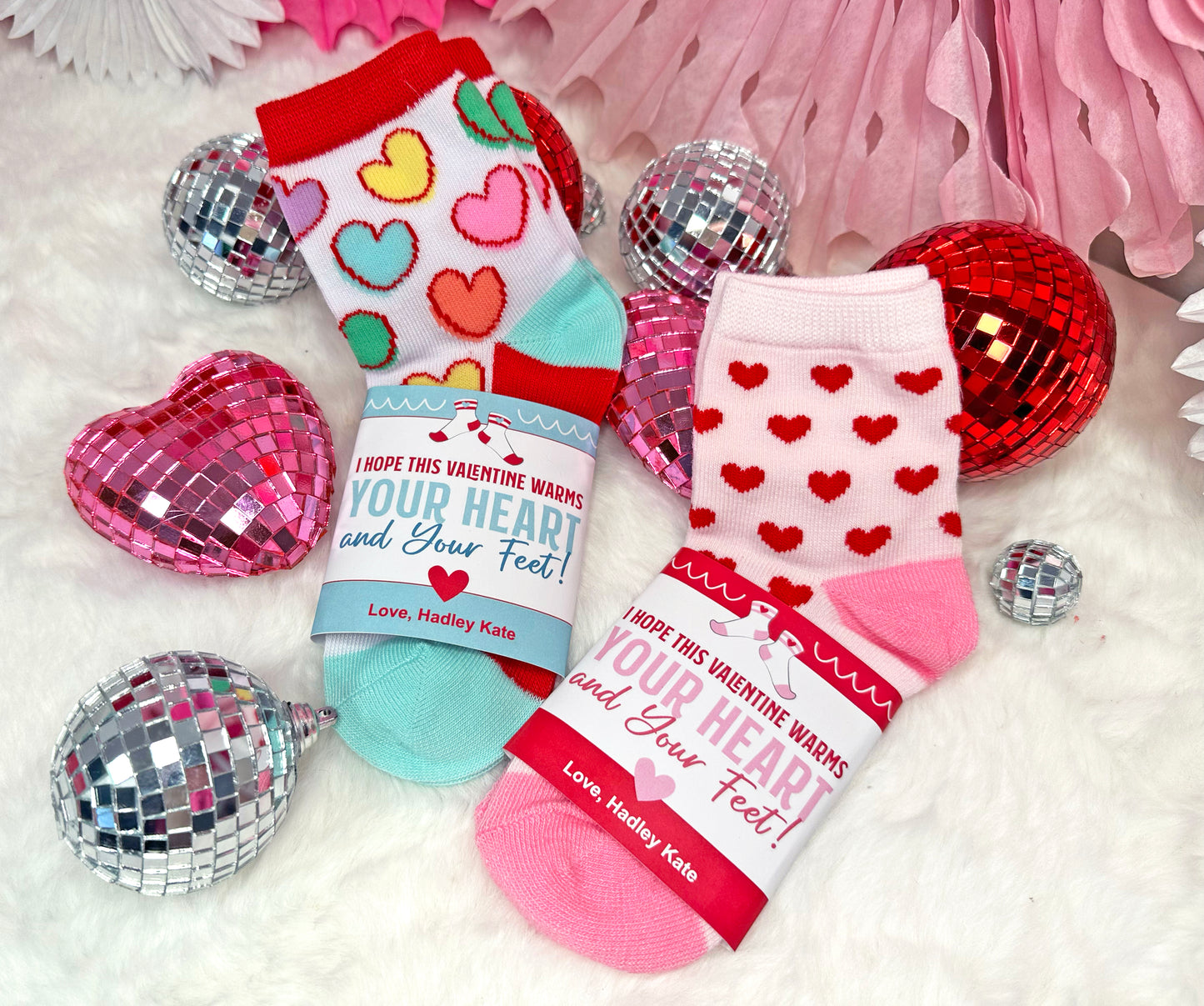 Printable Sock Valentine Tags and Wrappers