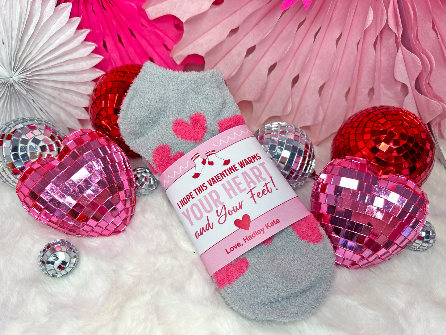 Printable Sock Valentine Tags and Wrappers