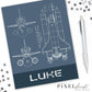 Astronaut Space Shuttle Personalized Binder Cover Set