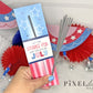 Let the Sparks Fly Like the 4th of July Sparkler Holder Cards, Patriotic Party Favors