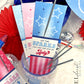 Let the Sparks Fly Like the 4th of July Sparkler Holder Cards, Patriotic Party Favors