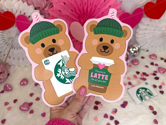 Bearista Thank You Coffee Gift Card Holders