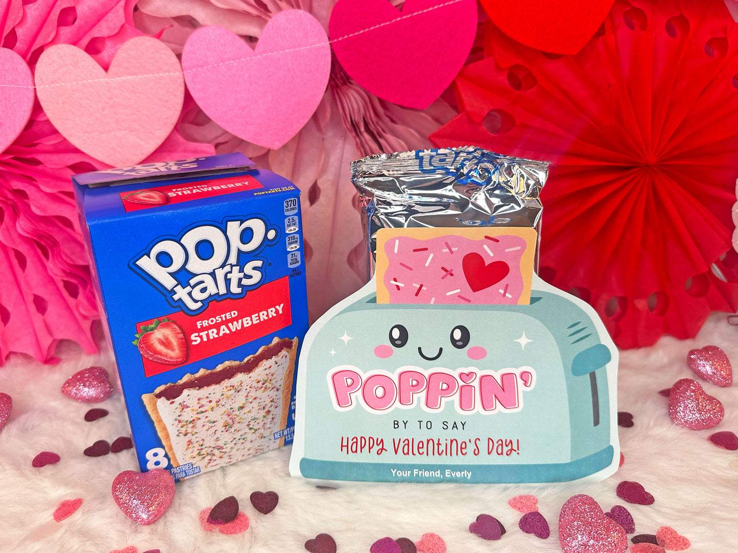 Retro Toaster Pop Pastry Printable Valentine Cards