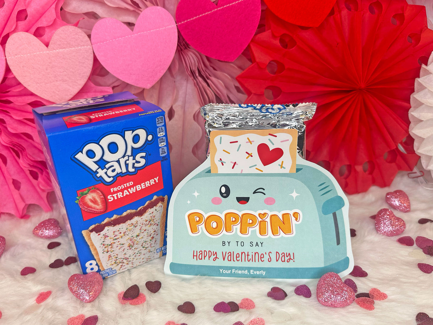 Retro Toaster Pop Pastry Printable Valentine Cards