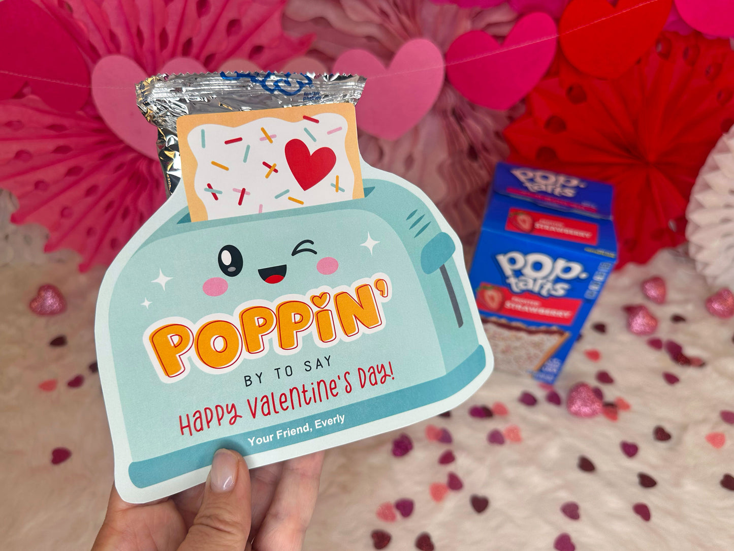 Retro Toaster Pop Pastry Printable Valentine Cards