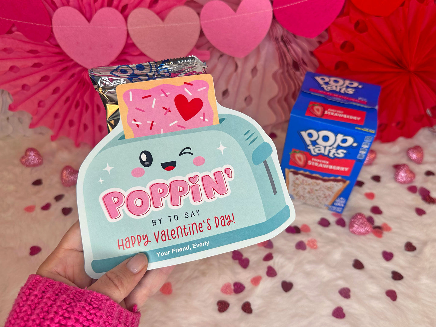 Retro Toaster Pop Pastry Printable Valentine Cards