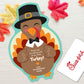 Thanksgiving Turkey Printable Gift Card Holder