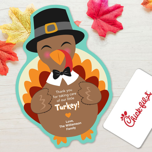 Thanksgiving Turkey Printable Gift Card Holder