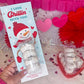 Snowman Powdered Donut Valentine Treat Cards