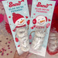 Snowman Powdered Donut Valentine Treat Cards