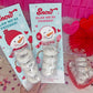 Snowman Powdered Donut Valentine Treat Cards