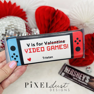 Video Game Printable Valentine Candy Cards