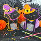 Black Cat Witch Halloween Treat Holder Printable Card