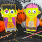 Frankenstein & Zombie Halloween Treat Holder Printable Cards