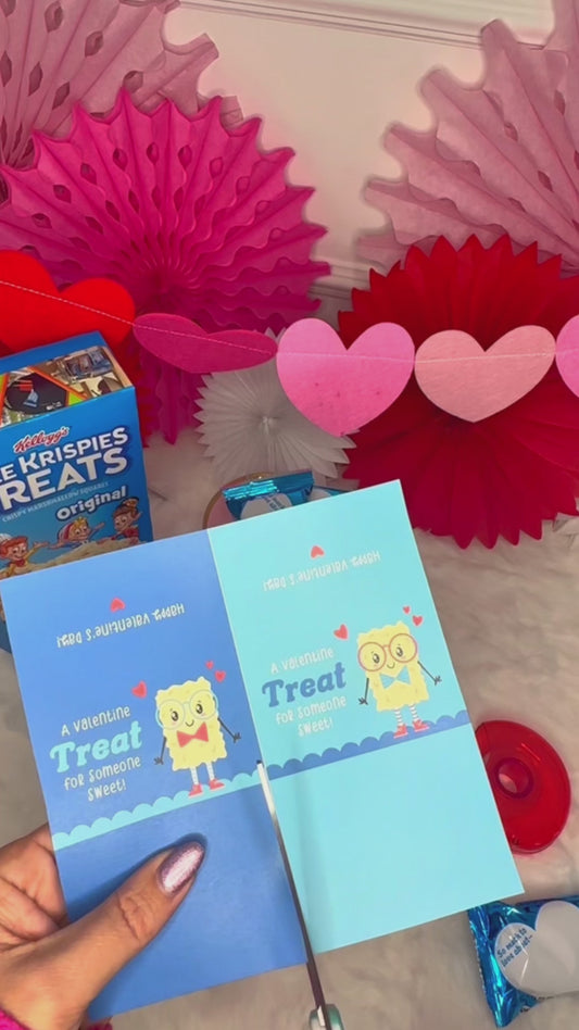 Rice Krispie Treats Printable Blue Valentines