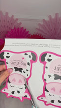 Load and play video in Gallery viewer, Cute Cow Printable Valentine Treat Holder Cards

