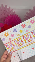 Load and play video in Gallery viewer, Peace, Love &amp; Candy - Retro Groovy Printable Valentine Cards
