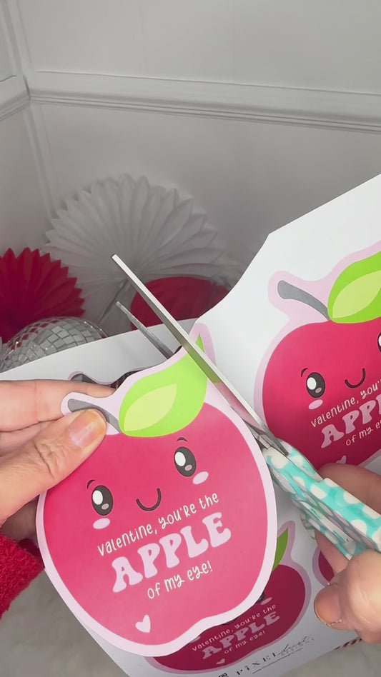 Apple Printable Valentine Cards for Kids and Toddlers - Applesauce Valentines