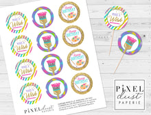 Load image into Gallery viewer, Art Painting Girl&#39;s Birthday Printable Cupcake Toppers / Picks
