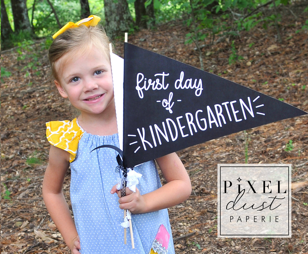 First and Last Day of School Printable Pennant Banners