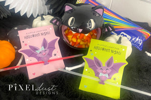 Cute Bat Treat Holder Printable Halloween Cards