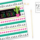 Cute Cactus Personalized Teacher Classroom Binder Cover Set