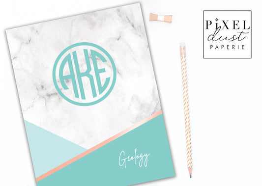 Cararra Marble Binder Cover Set