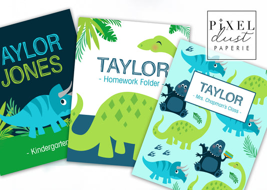 Dinosaur Binder Cover Set