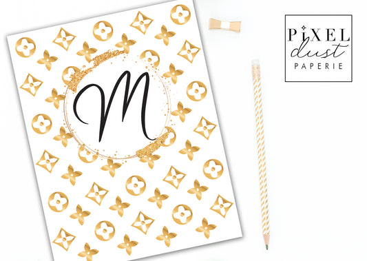 Stay Golden Personalized Chic & Elegant Gold Binder Cover Set