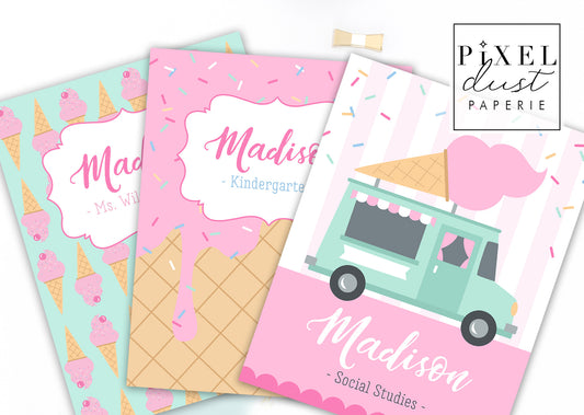 Ice Cream Binder Cover Set