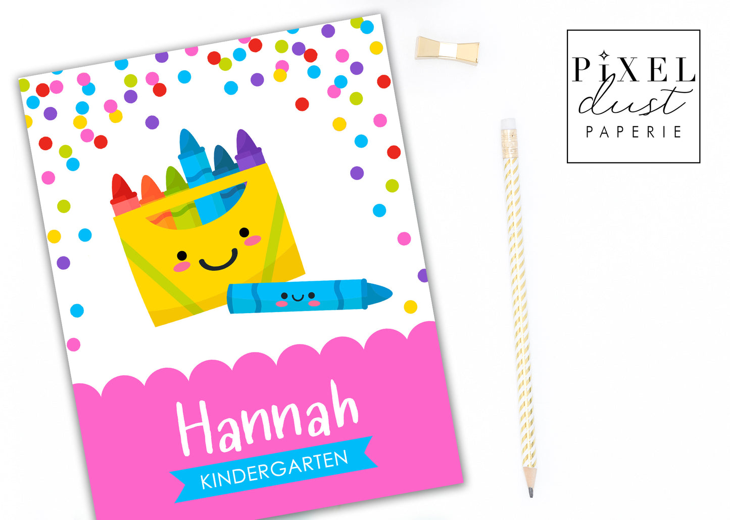 Cute School Kindergarten Binder Cover Set