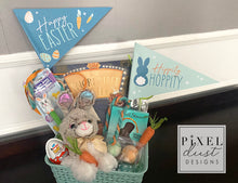 Load image into Gallery viewer, Hippity Hoppity Easter Bunny Pennant Flag Set
