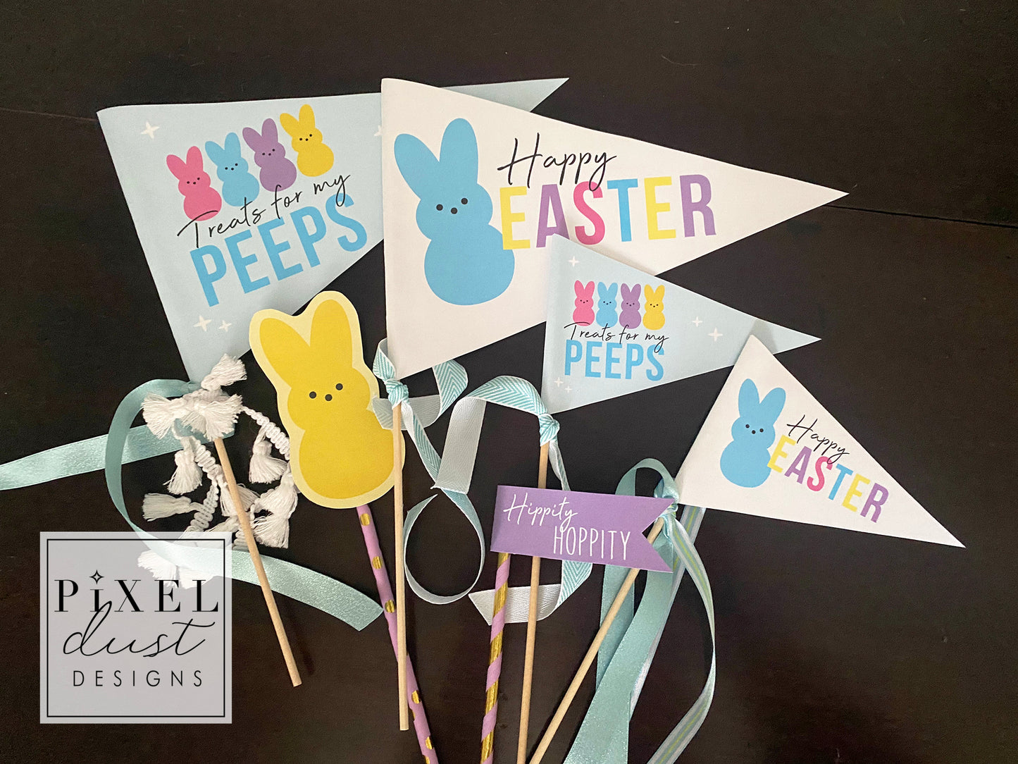 Printable PEEPS Easter Pennant Flag Set