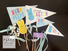Load image into Gallery viewer, Printable PEEPS Easter Pennant Flag Set
