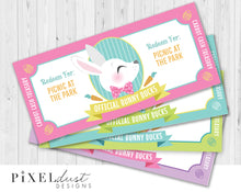 Load image into Gallery viewer, Bunny Bucks Easter Egg Coupons / Easter Basket Coupon Tokens
