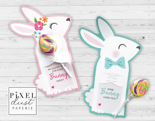 Easter Bunny Printable Treat Holder Cards