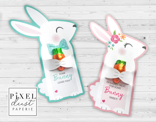 Easter Bunny Printable Treat Holder Cards