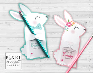 Easter Bunny Printable Treat Holder Cards
