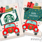 Retro Car Printable Christmas Gift Card Holder