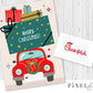 Retro Car Printable Christmas Gift Card Holder