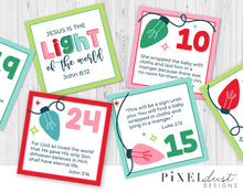 Load image into Gallery viewer, Christmas Countdown Printable Advent Calendar Scripture Cards

