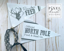 Load image into Gallery viewer, Reindeer Feed Farmhouse Christmas Pennant Flag Set

