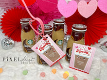 Load image into Gallery viewer, Valentine&#39;s Day Coffee Printable Gift Card Holder
